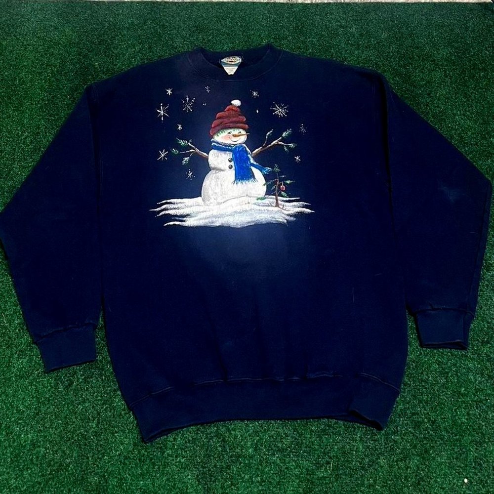 Vintage Retro Snowman Grandma core Crewneck.
